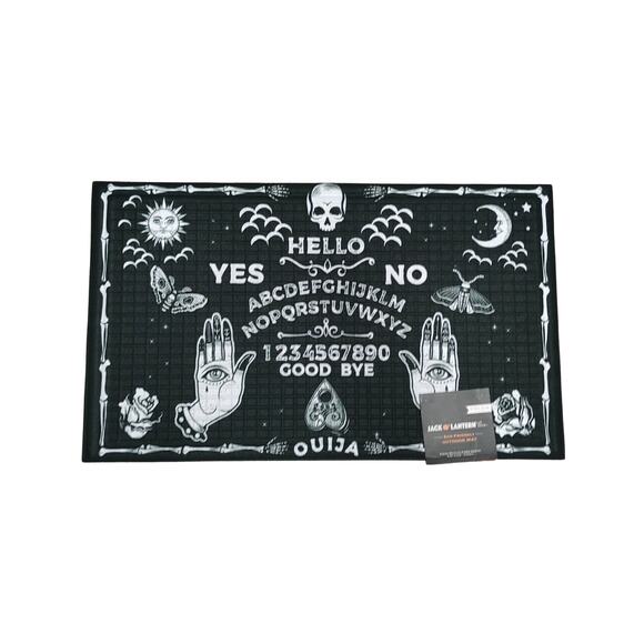 Jack O Lantern Lane "OUIJA" Spirit Board Outdoor Welcome Mat - Picture 1 of 3